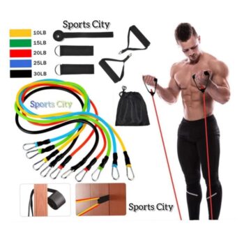 5-in-1 Resistance Bands Set (10LB–30LB)